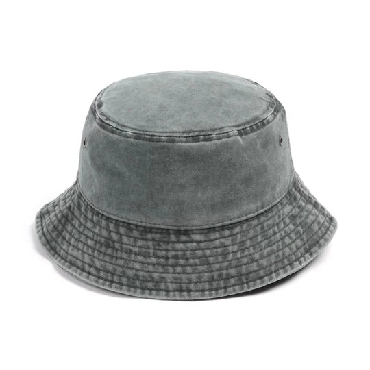 Foldable Denim Bucket Hat with Versatile Style and Comfortable Cotton Material