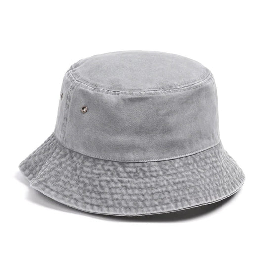 Foldable Denim Bucket Hat with Versatile Style and Comfortable Cotton Material