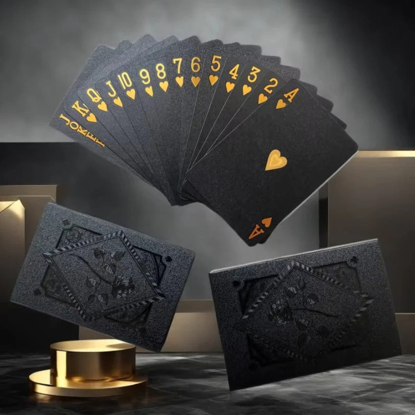 Black and Gold Playing Card Deck for Casual and Regular Play