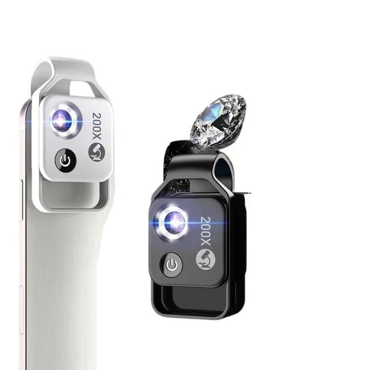 Portable 200X Smartphone Microscope Lens and Universal Clip