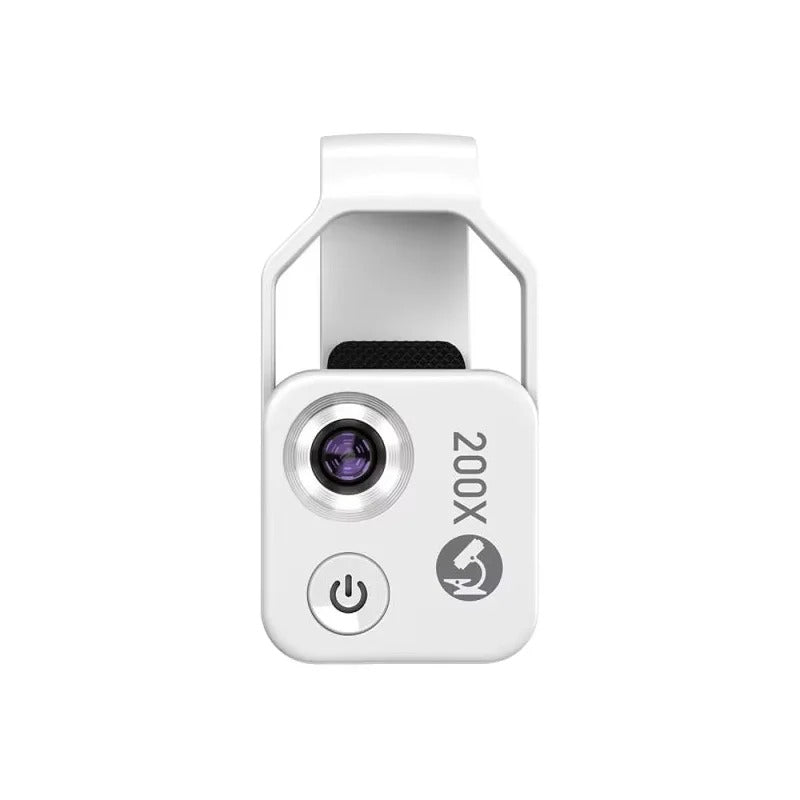 Portable 200X Smartphone Microscope Lens and Universal Clip