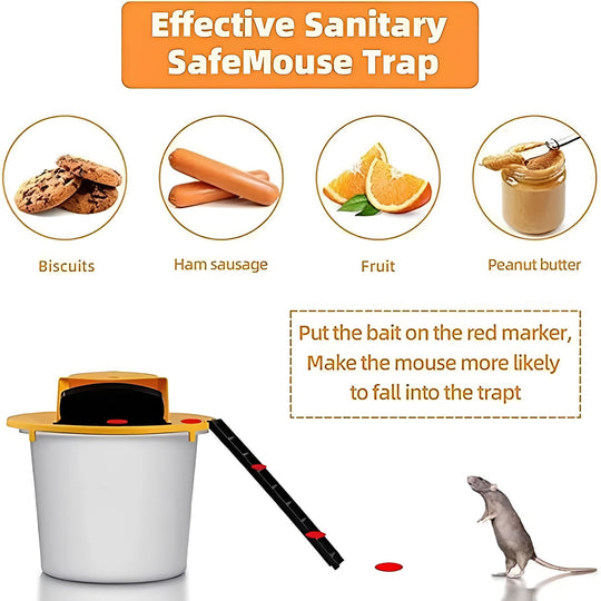 Automatic Reset Mouse Trap and 5 Gallon Bucket Lid