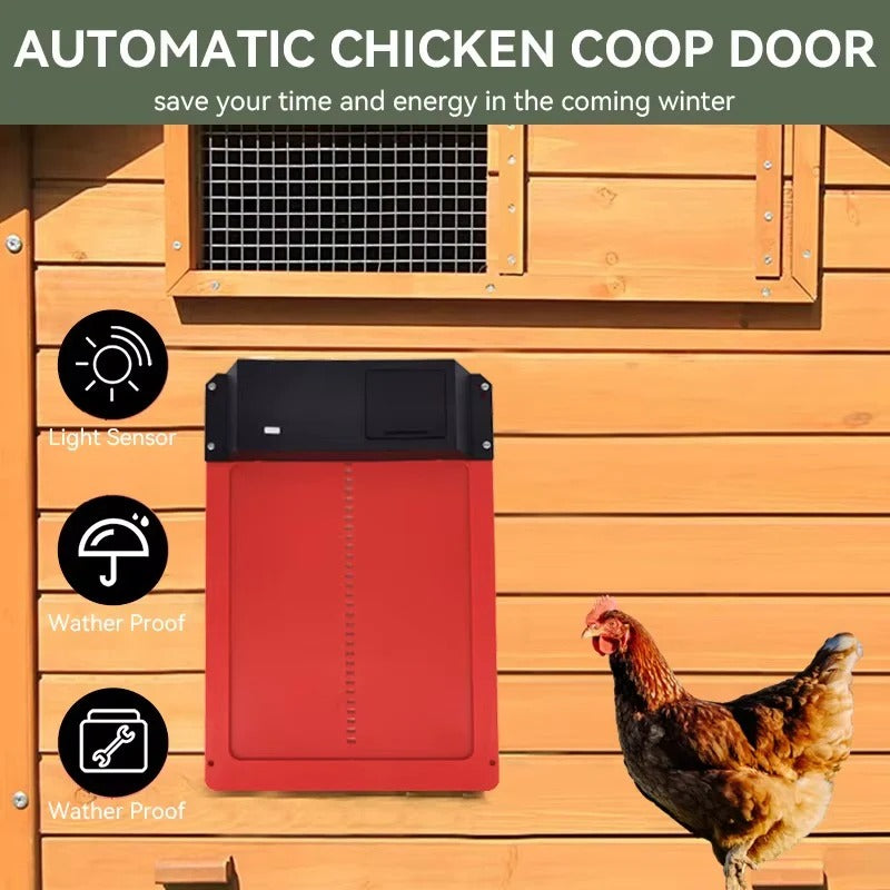 Automatic Chicken Coop Door with Light Sensor and Battery Operation