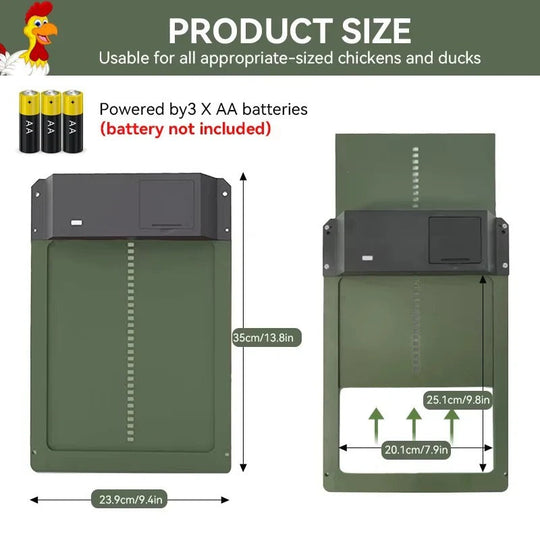 Automatic Chicken Coop Door with Light Sensor and Battery Operation
