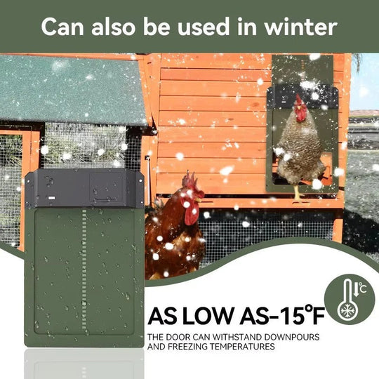 Automatic Chicken Coop Door with Light Sensor and Battery Operation