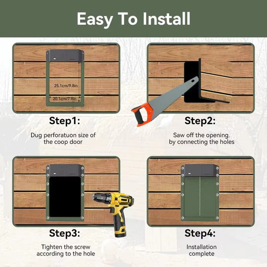 Automatic Chicken Coop Door with Light Sensor and Battery Operation