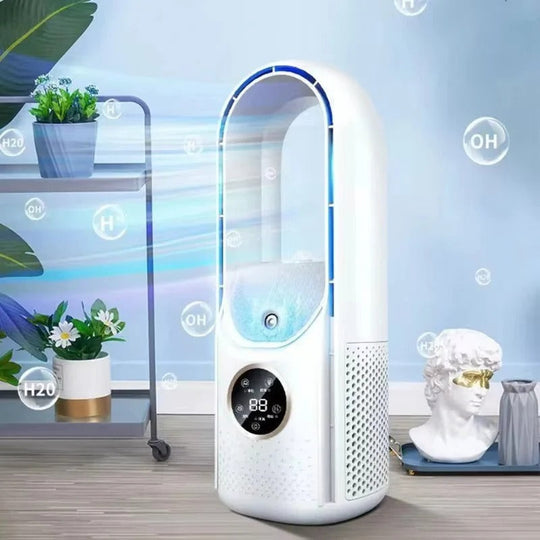 Mini USB Bladeless Fan for Desk and Bedside Air Circulation