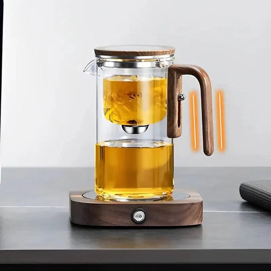 Glass Teapot with Water Separation Technology and Removable Infuser