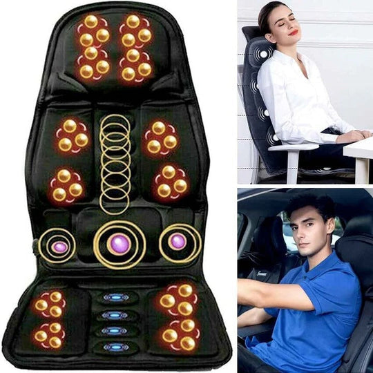 Portable Heated Massage Chair Pad with 8 Vibration Modes