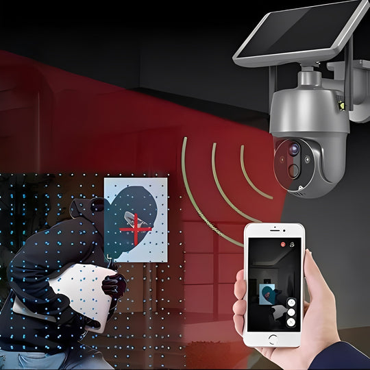 Solar Powered Outdoor Camera with Motion Detection and Audio