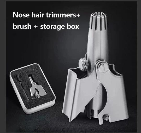 Manual Nose and Ear Hair Trimmer with Stainless Washable Head
