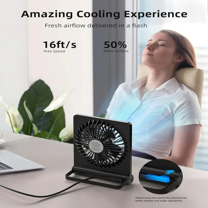 USB Powered Desk Fan with Adjustable Head