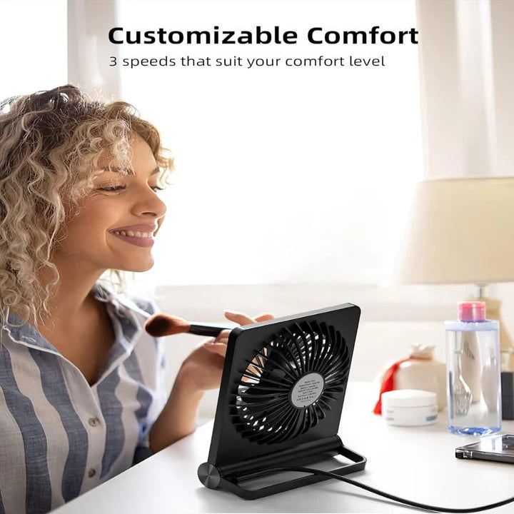 USB Powered Desk Fan with Adjustable Head
