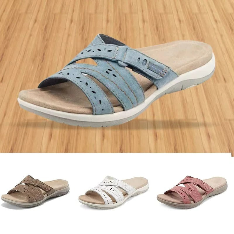 Women’s Summer Walking Sandals with Adjustable Hook and Loop Strap