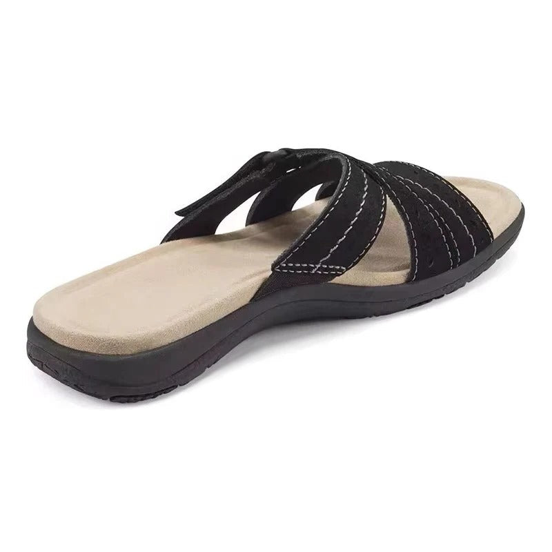 Women’s Summer Walking Sandals with Adjustable Hook and Loop Strap