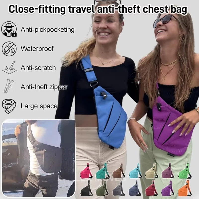 Adjustable Crossbody Sling Bag with Padded Air Mesh Back Panel