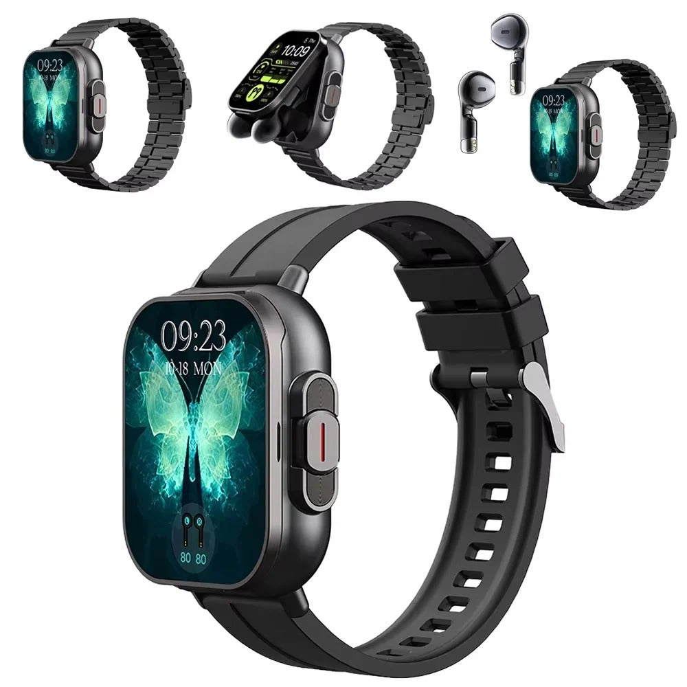 Smartwatch with Built-In TWS Earbuds and 2-Inch Display
