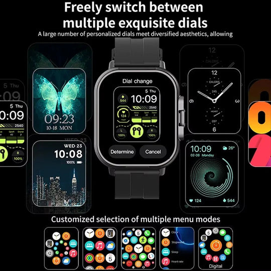 Smartwatch with Built-In TWS Earbuds and 2-Inch Display