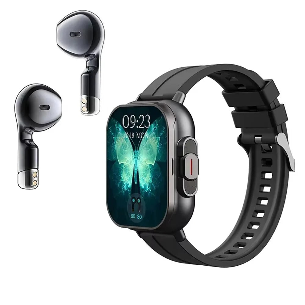 Smartwatch with Built-In TWS Earbuds and 2-Inch Display