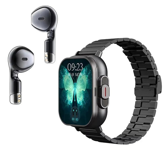 Smartwatch with Built-In TWS Earbuds and 2-Inch Display