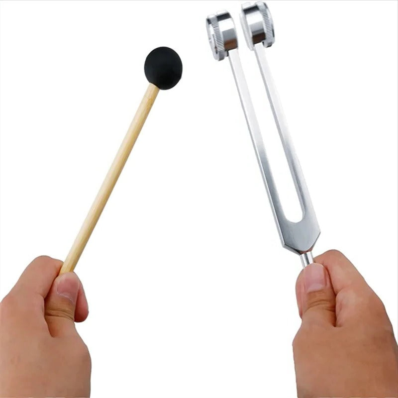128 Hz Aluminium Tuning Fork with Weighted Precision Design