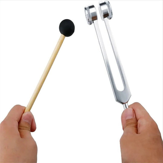 128 Hz Aluminium Tuning Fork with Weighted Precision Design