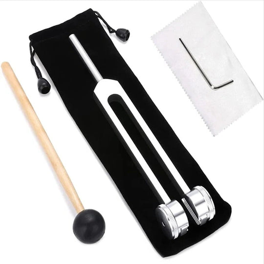 128 Hz Aluminium Tuning Fork with Weighted Precision Design