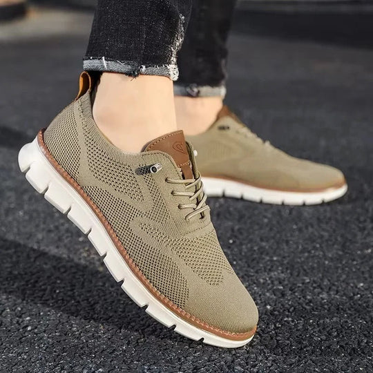 Slip-On Running Shoes with Knitted Textile Upper