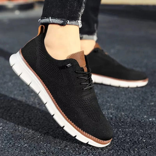 Slip-On Running Shoes with Knitted Textile Upper