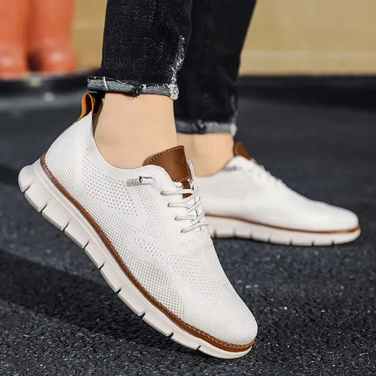 Slip-On Running Shoes with Knitted Textile Upper