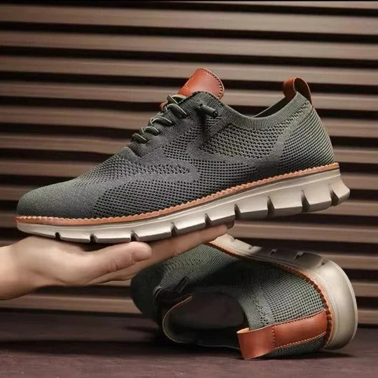 Slip-On Running Shoes with Knitted Textile Upper