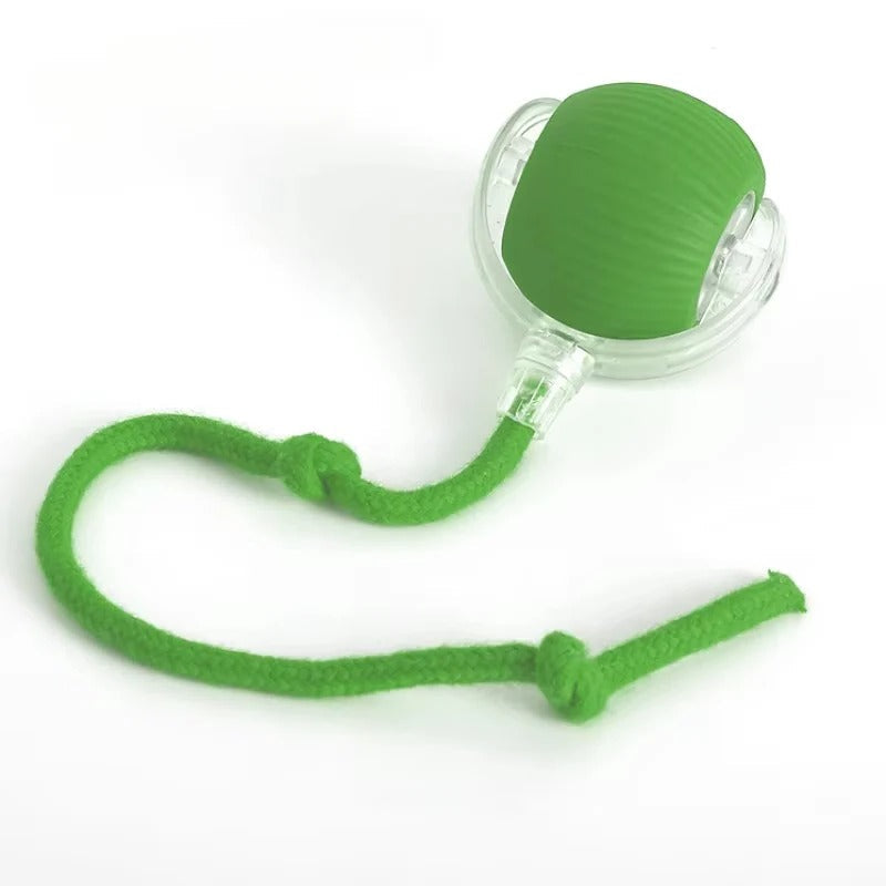 Motorised Rolling Cat Toy with Fibre Tail Design