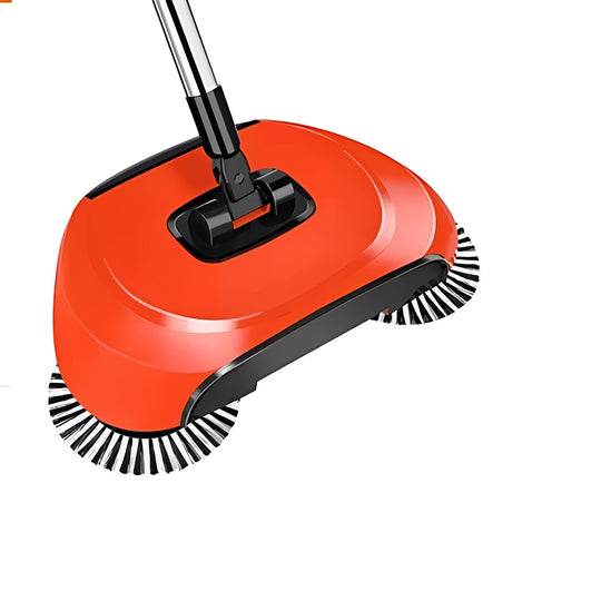 Stainless Steel Push Broom and Scraper Tool for Home Cleaning
