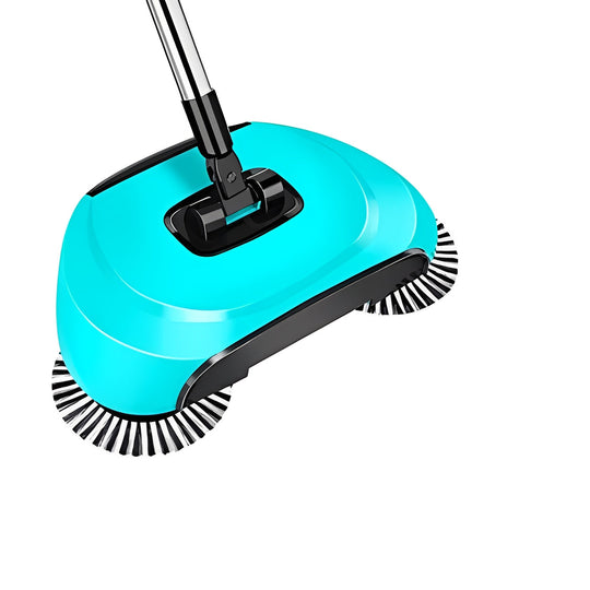 Stainless Steel Push Broom and Scraper Tool for Home Cleaning