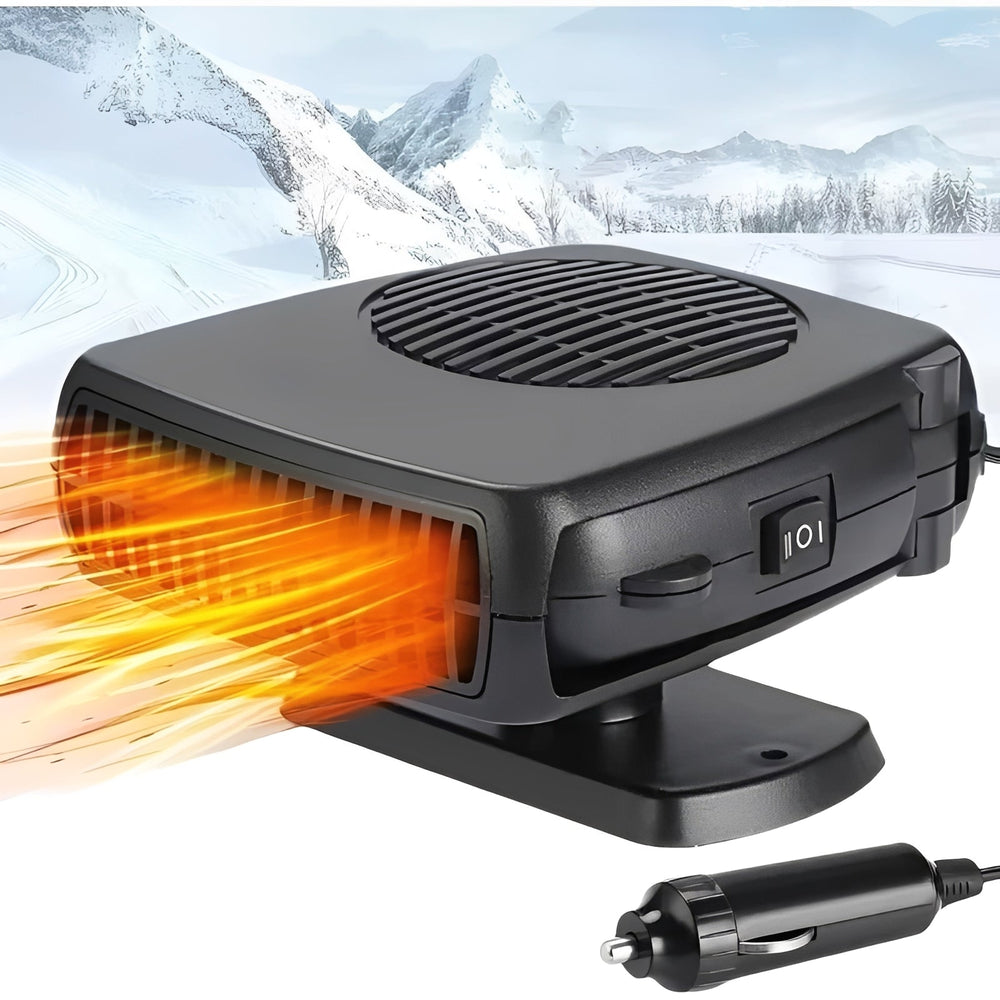 2 in 1 Portable Car Heater and Cooling Fan for Windshield Use