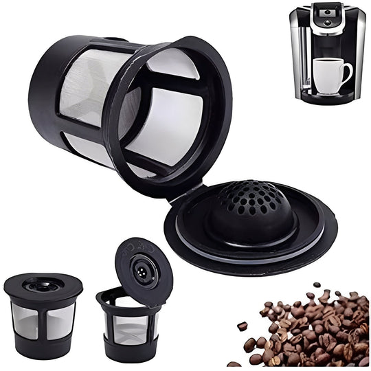 Reusable Coffee Filters 3 Pack with Stainless Steel Micro Hole Screen