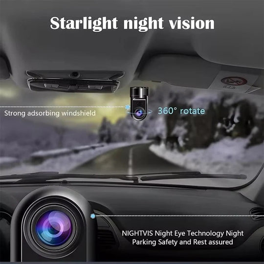 Mini 1080P Dash Camera with Rotating Lens and Night Vision Sensor