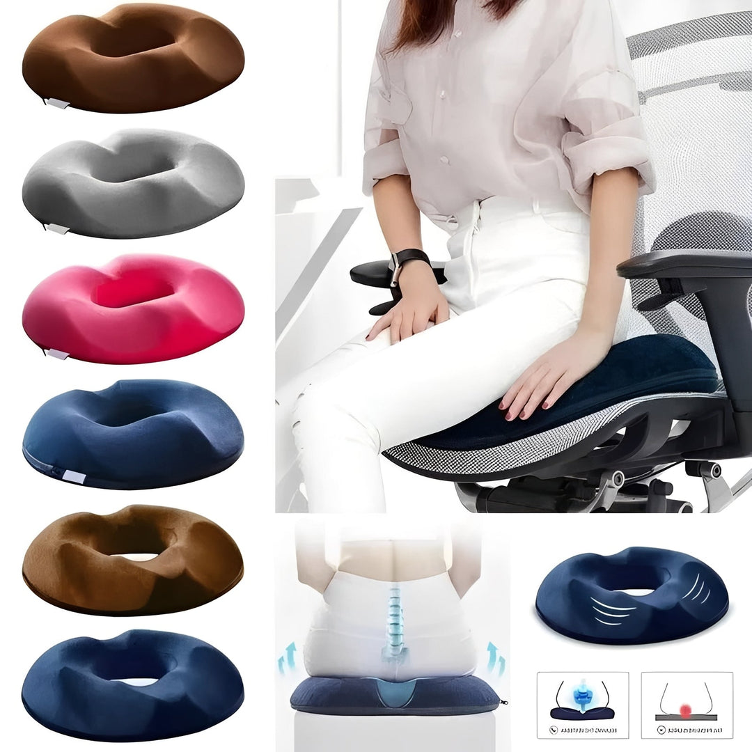 Portable Memory Foam Donut-Shaped Seat Cushion