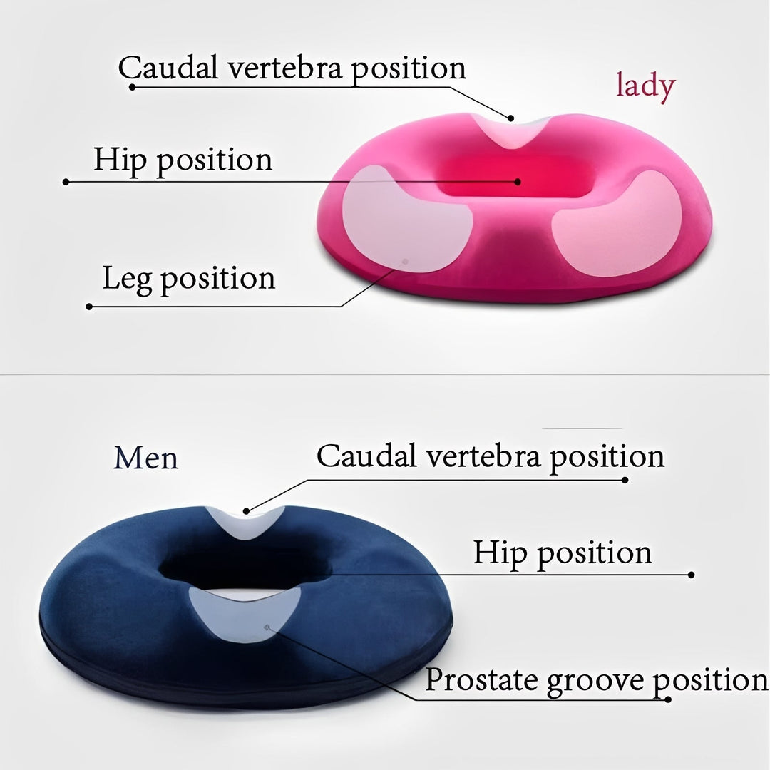 Portable Memory Foam Donut-Shaped Seat Cushion