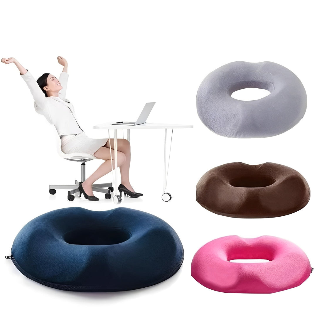 Portable Memory Foam Donut-Shaped Seat Cushion