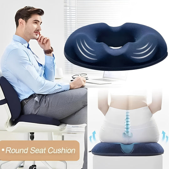 Portable Memory Foam Donut-Shaped Seat Cushion