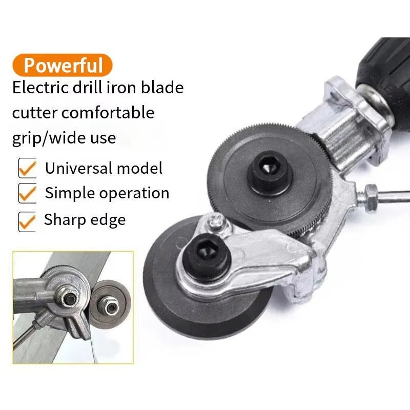 Electric Drill Attachment for Cutting Sheet Metal