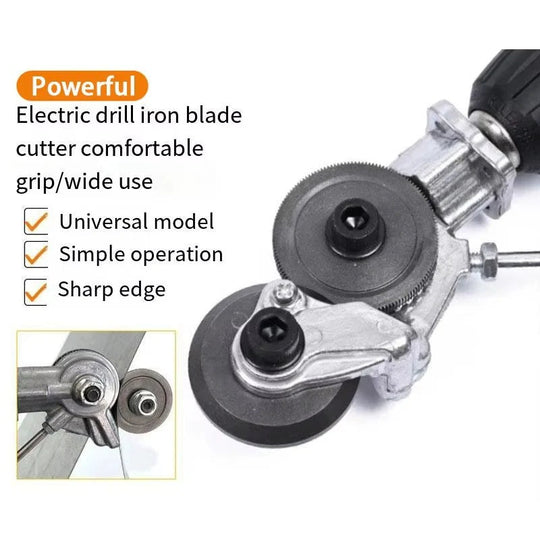 Electric Drill Attachment for Cutting Sheet Metal