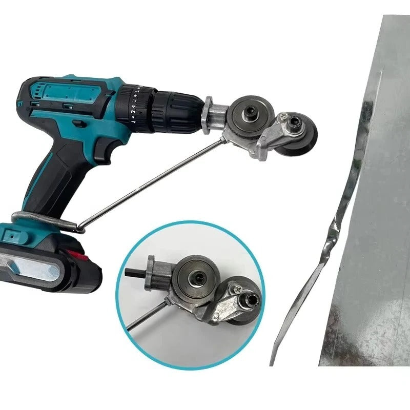 Electric Drill Attachment for Cutting Sheet Metal