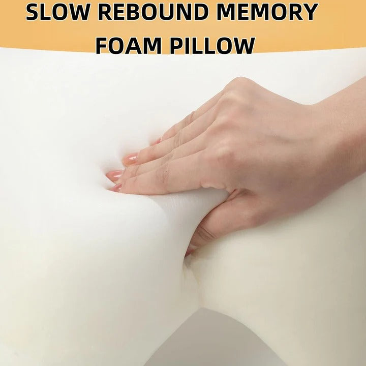 Memory Foam Couple Pillow with L Shaped Arm Channel Design