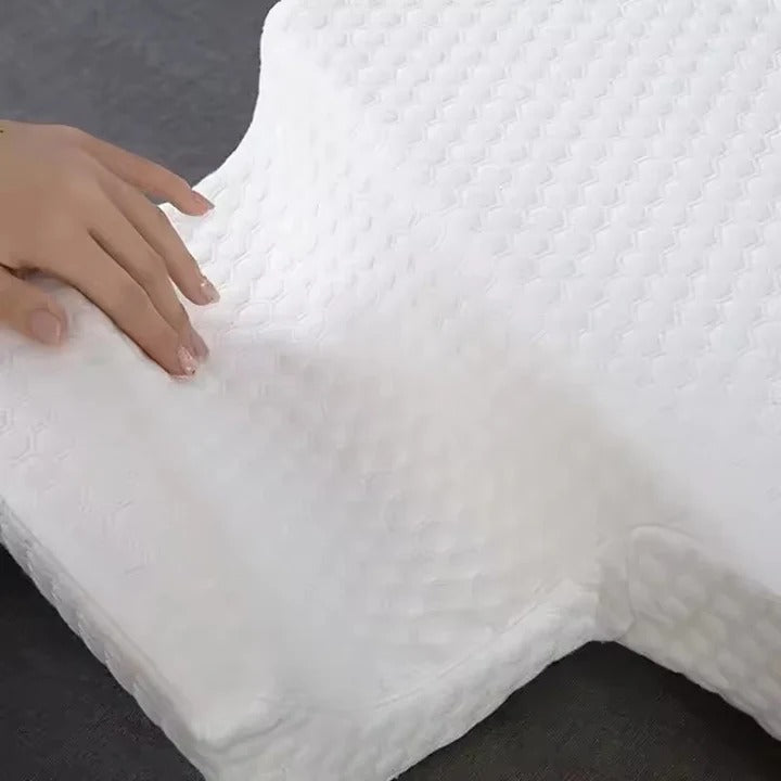 Memory Foam Couple Pillow with L Shaped Arm Channel Design
