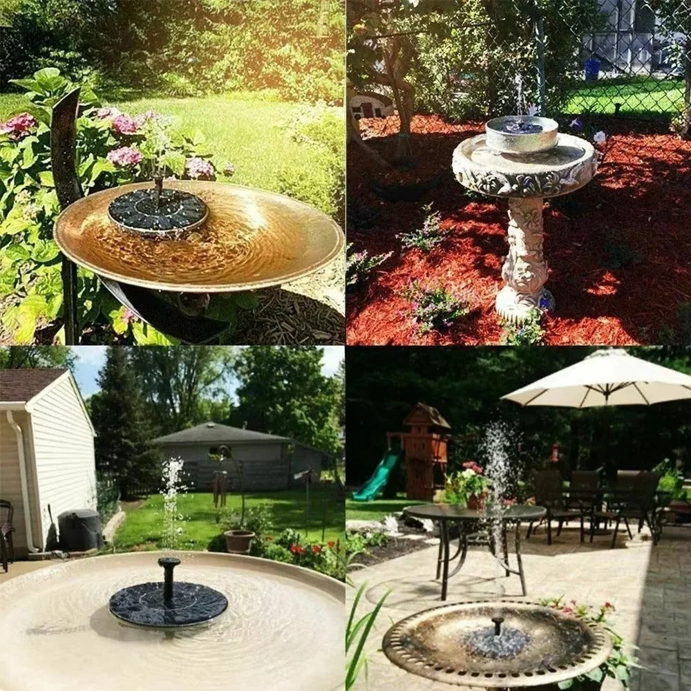 Floating Solar Fountain Pump for Bird Baths and Garden Ponds