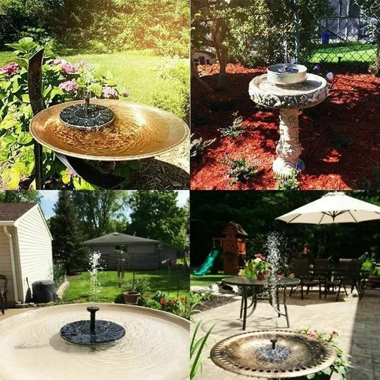Floating Solar Fountain Pump for Bird Baths and Garden Ponds