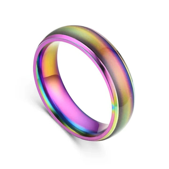 Thermochromic Mood Ring with Stainless Steel Band