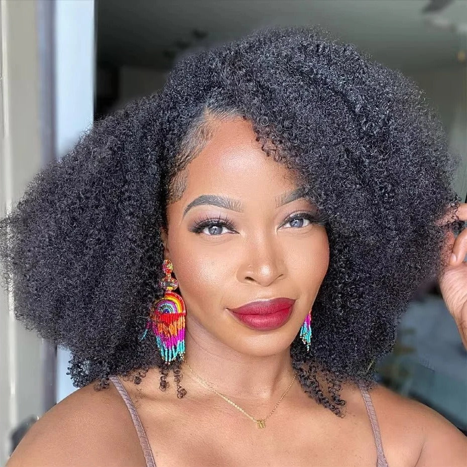 Brazilian Virgin Human Hair Bundles in Afro Kinky Curly Style